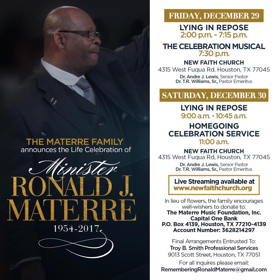 Ron Materre funeral arrangements
