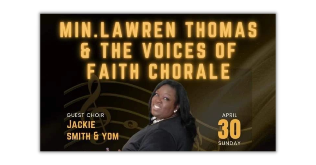 Min. Lawren Thomas and the Voices of Faith Chorale 2023 anniversary