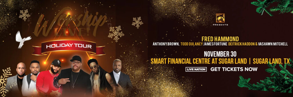 Fred Hammond and James Fortune tour graphic